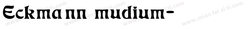 Eckmann mudium字体转换